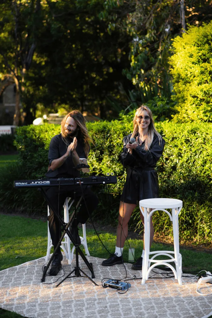 Event Entertainers Piano Vocal Duo Silk Pyjamas
