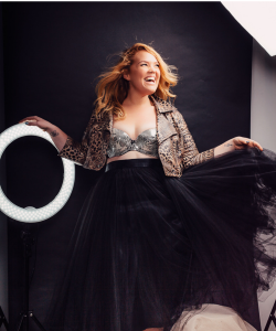 Adelaide Soiree vocalist in a black tulle skirt and sequin jacket