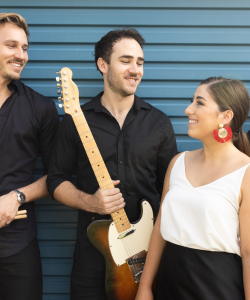 Double Shot band trio with electric guitar and female vocalist